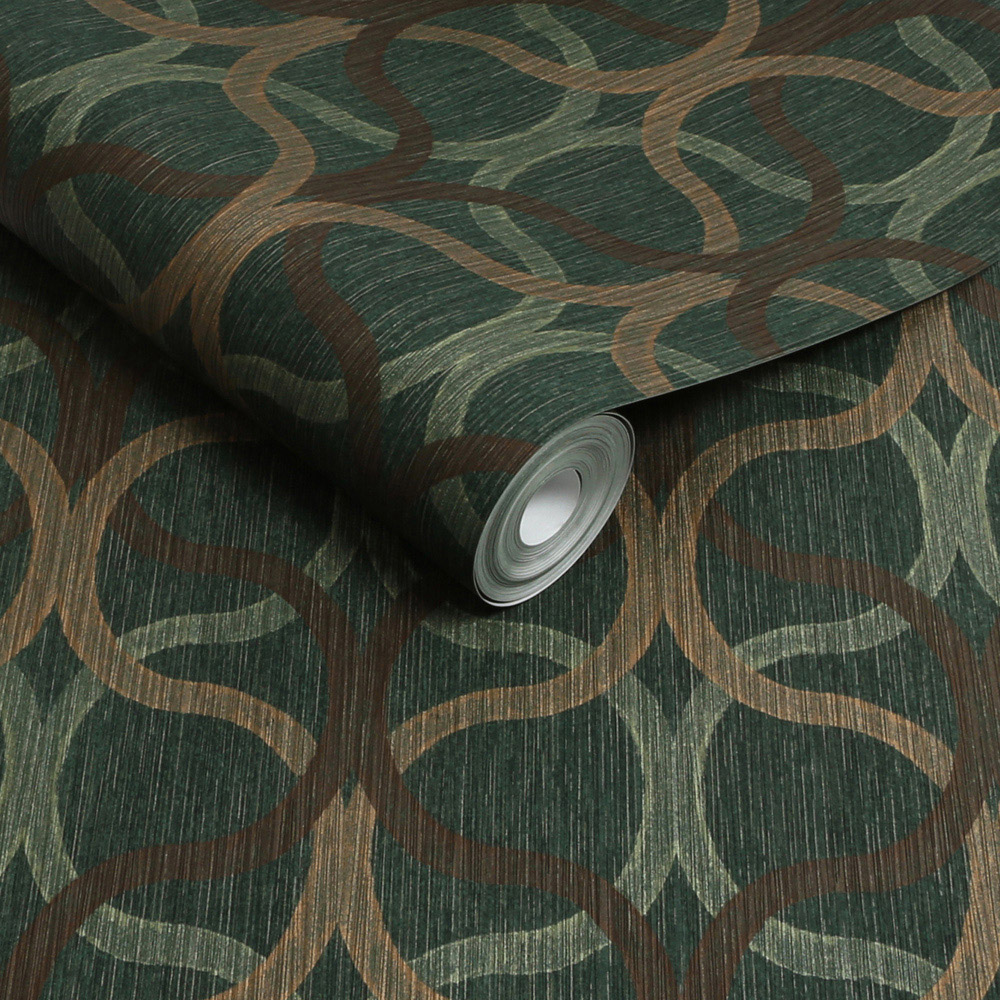 Boutique Refine Geo Green Wallpaper Image 2