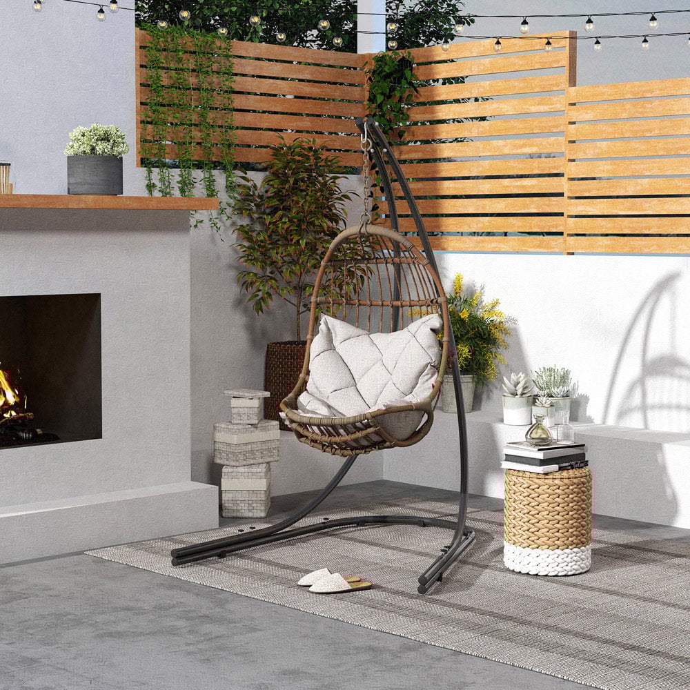 Outsunny Hammock Chair Stand with Extra Large Base Image 3