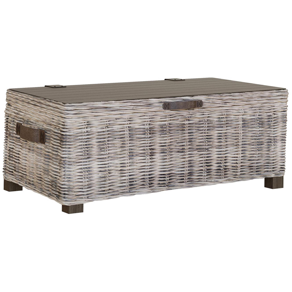 FWStyle Maya Grey Wash Handmade Lift Up Storage Coffee Table Image 2