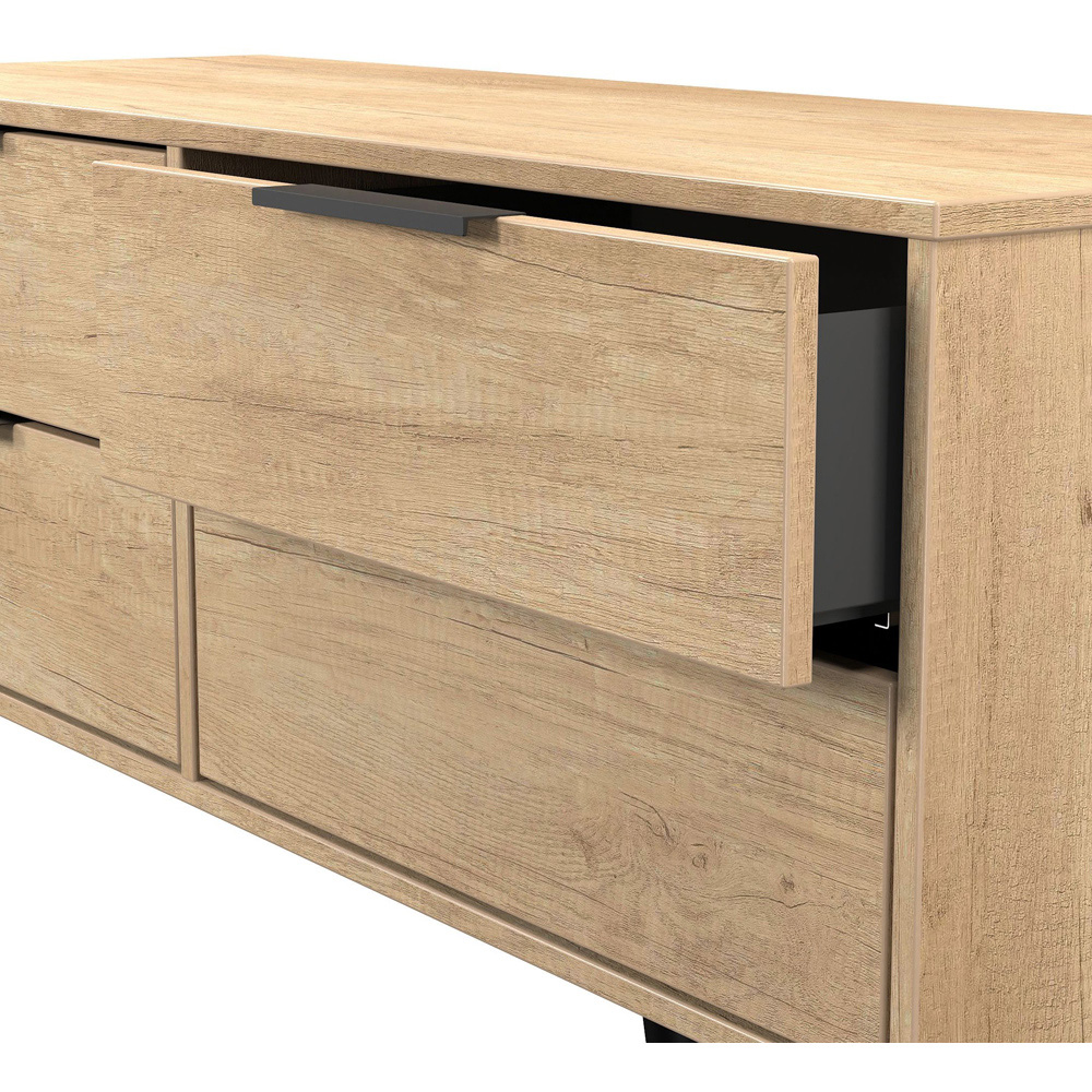 Crowndale Hong Kong 4 Drawer Nebraska Oak Bed Box Ready Assembled Image 6