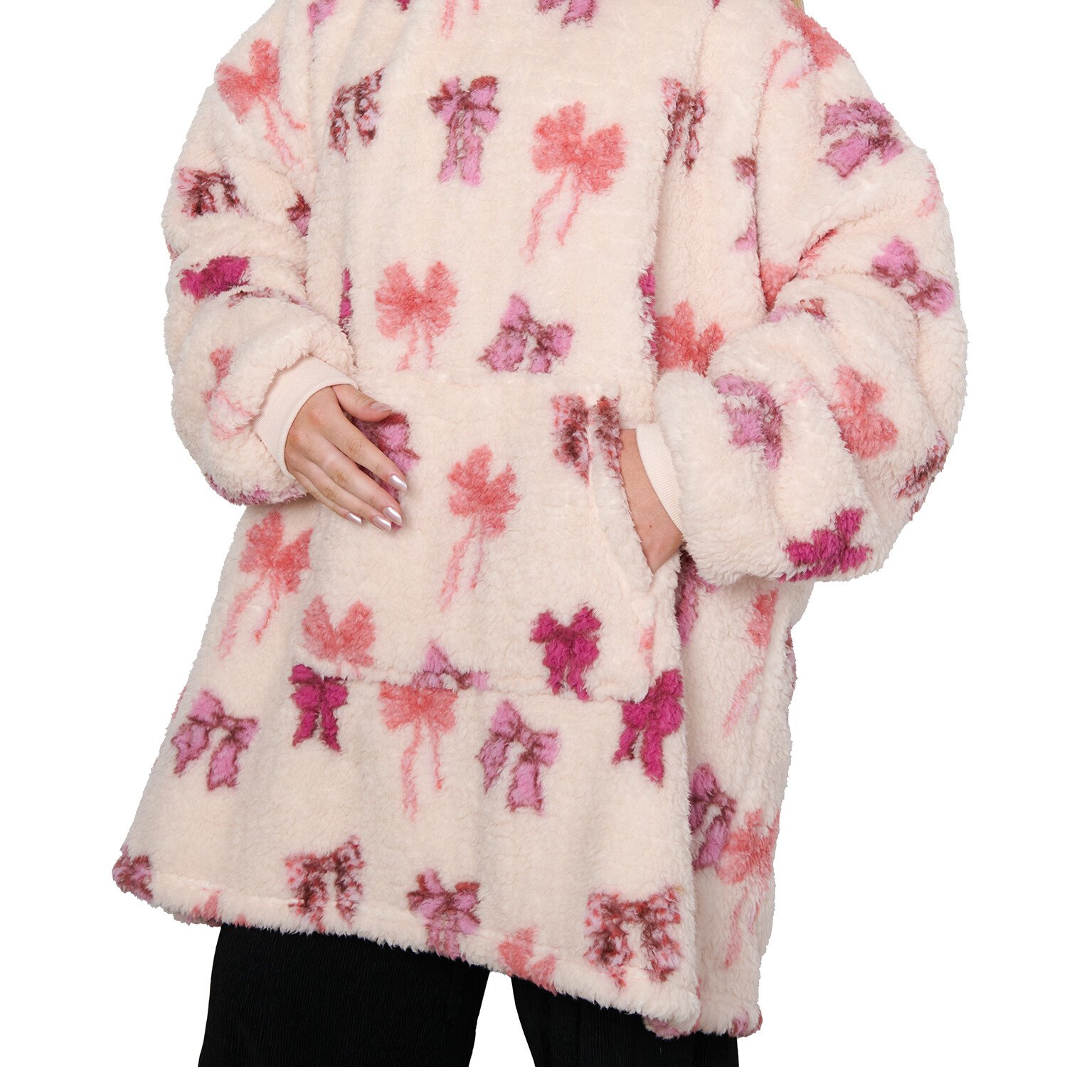 Printed Sherpa Hoodie Image 16