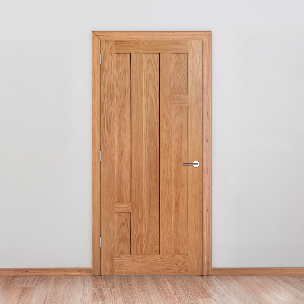 Stamford Oak Veneer Fully Finished 5 Panel FD30 Internal Fire Door 1981 x 838 x 44mm Image 2