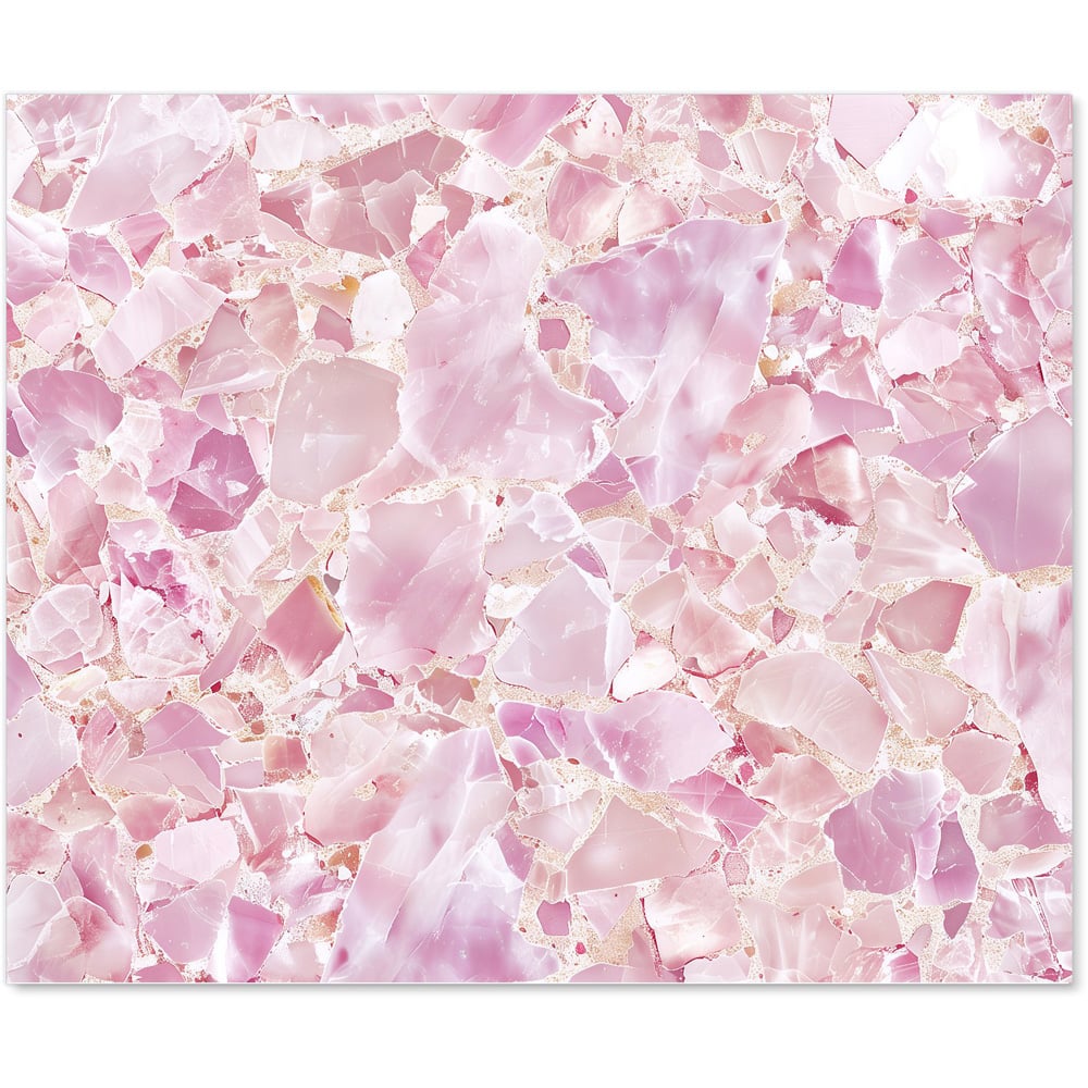 Warren Reed Designer Light Pink Quartz Effect Glass Kitchen Splashback 75 x 90cm Image 2
