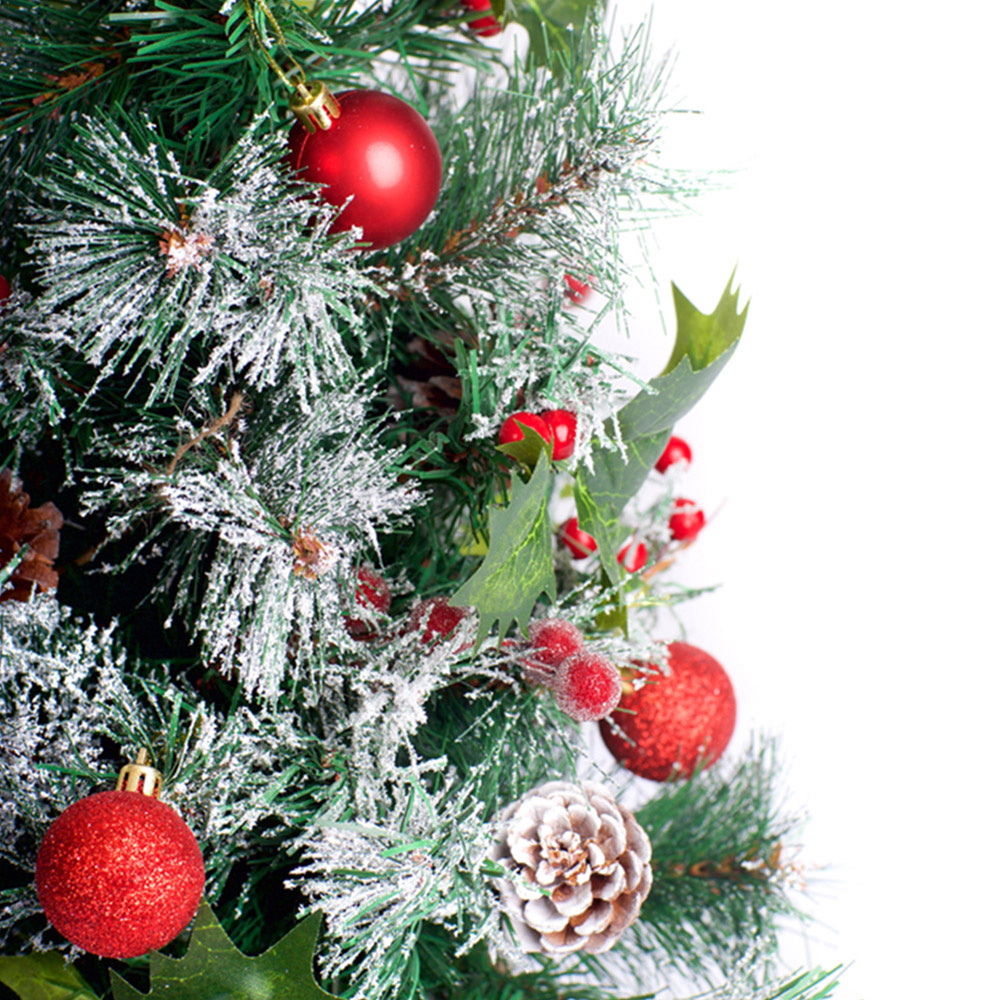 Best Artificial Frosted Red Artificial Christmas Tree 2ft Image 2