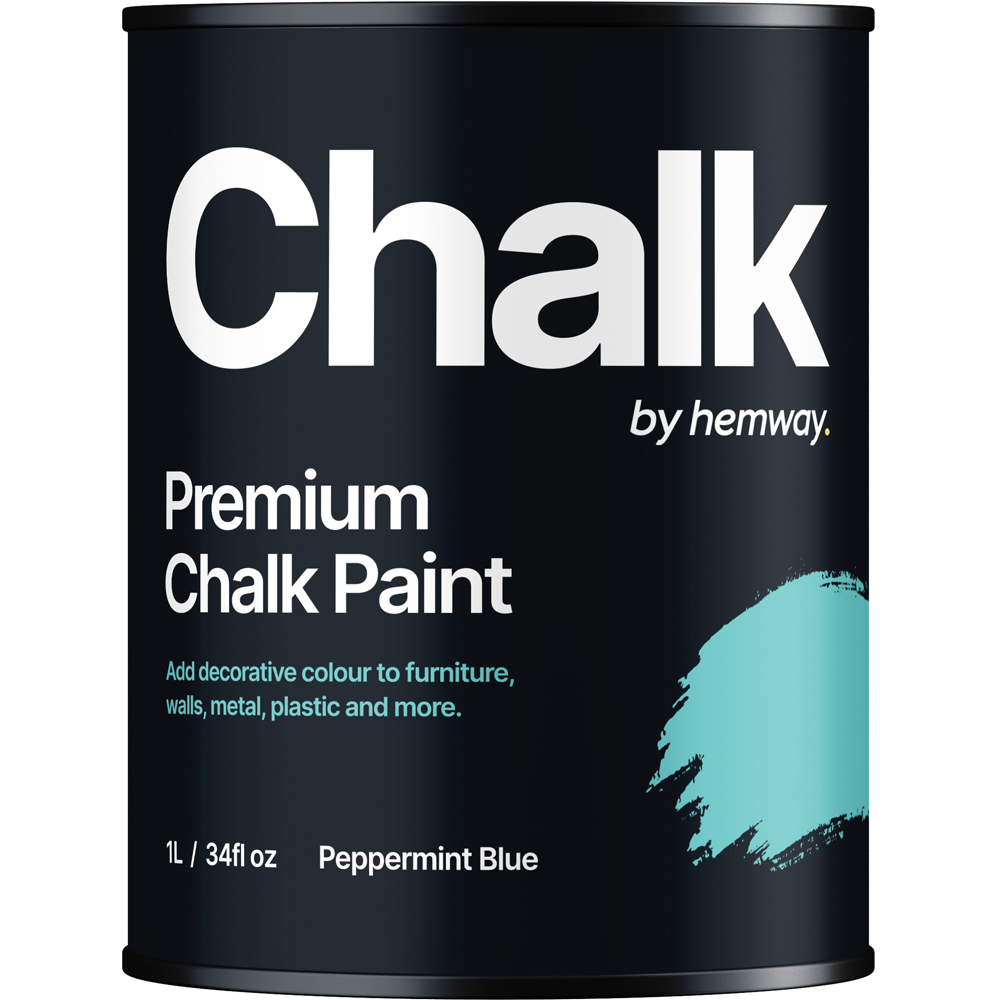 Hemway Peppermint Blue Furniture and Walls Matt Chalk Paint 1L Image 2