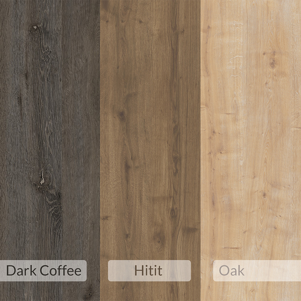 Decortie Muju Oak and Dark Coffee C Shape Side Table with Side Support Image 6