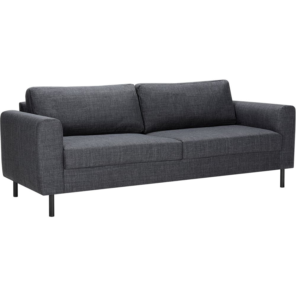 Florence Omaha 3 Seater Dark Grey Basel Fabric Sofa Image 2