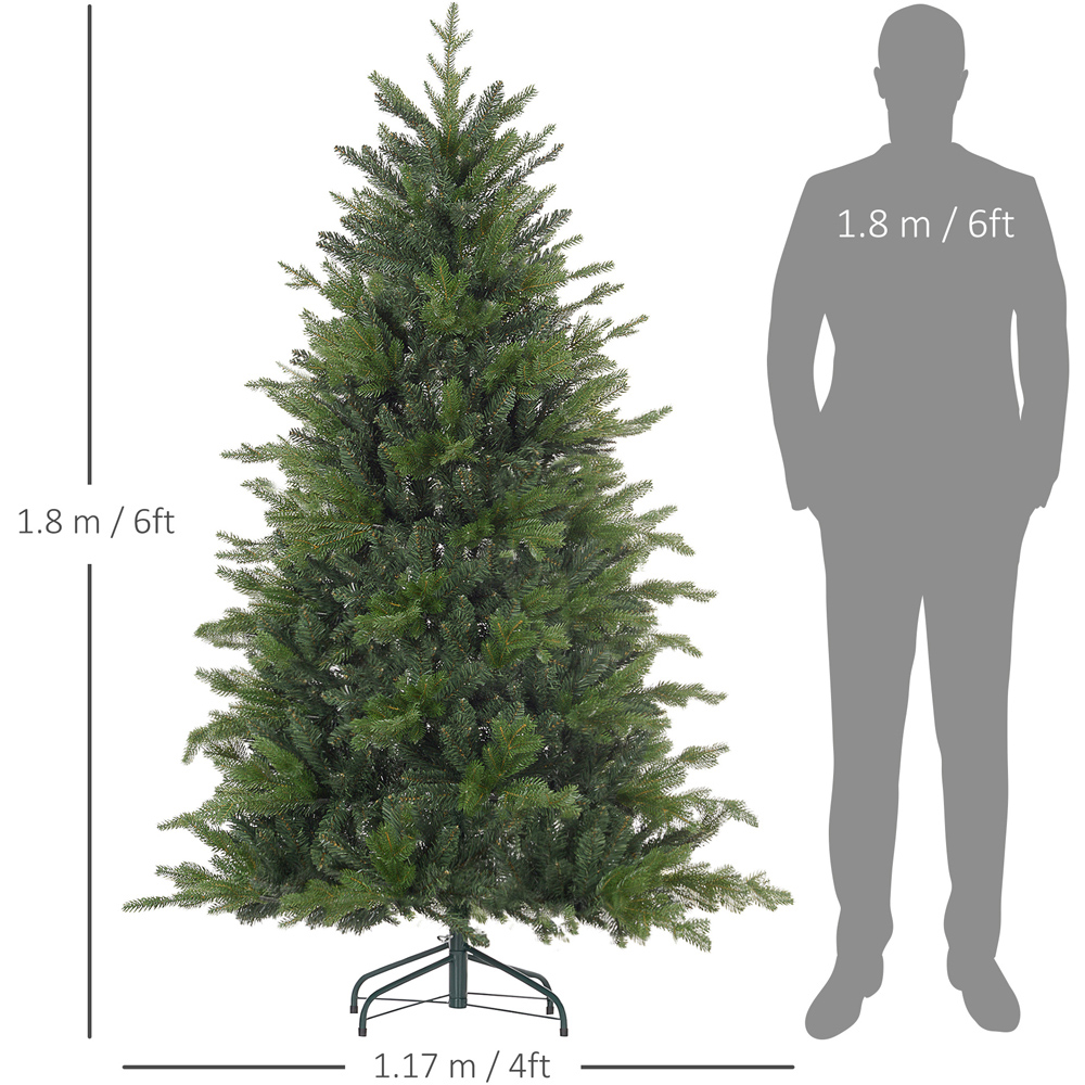 Everglow Green Artificial Christmas Tree 6ft Image 7