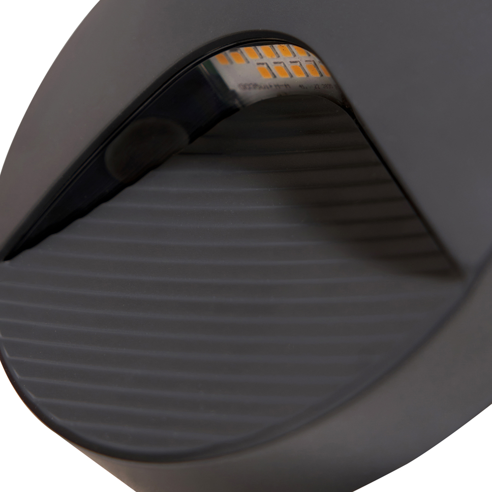 Coast Brix Anthracite Round LED Guide Wall Light Image 5