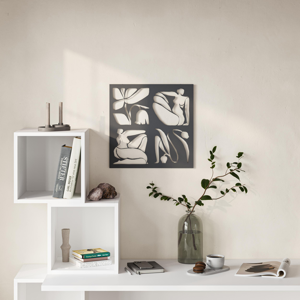 Decortie Aitus Abstract Nude Female Design Black Metal Wall Art Image 4