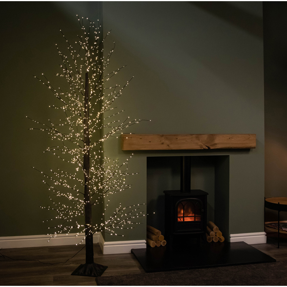 Samuel Alexander 1700 Warm White LED Black Micro Dot Pre-Lit Artificial Christmas Tree 7ft Image 9