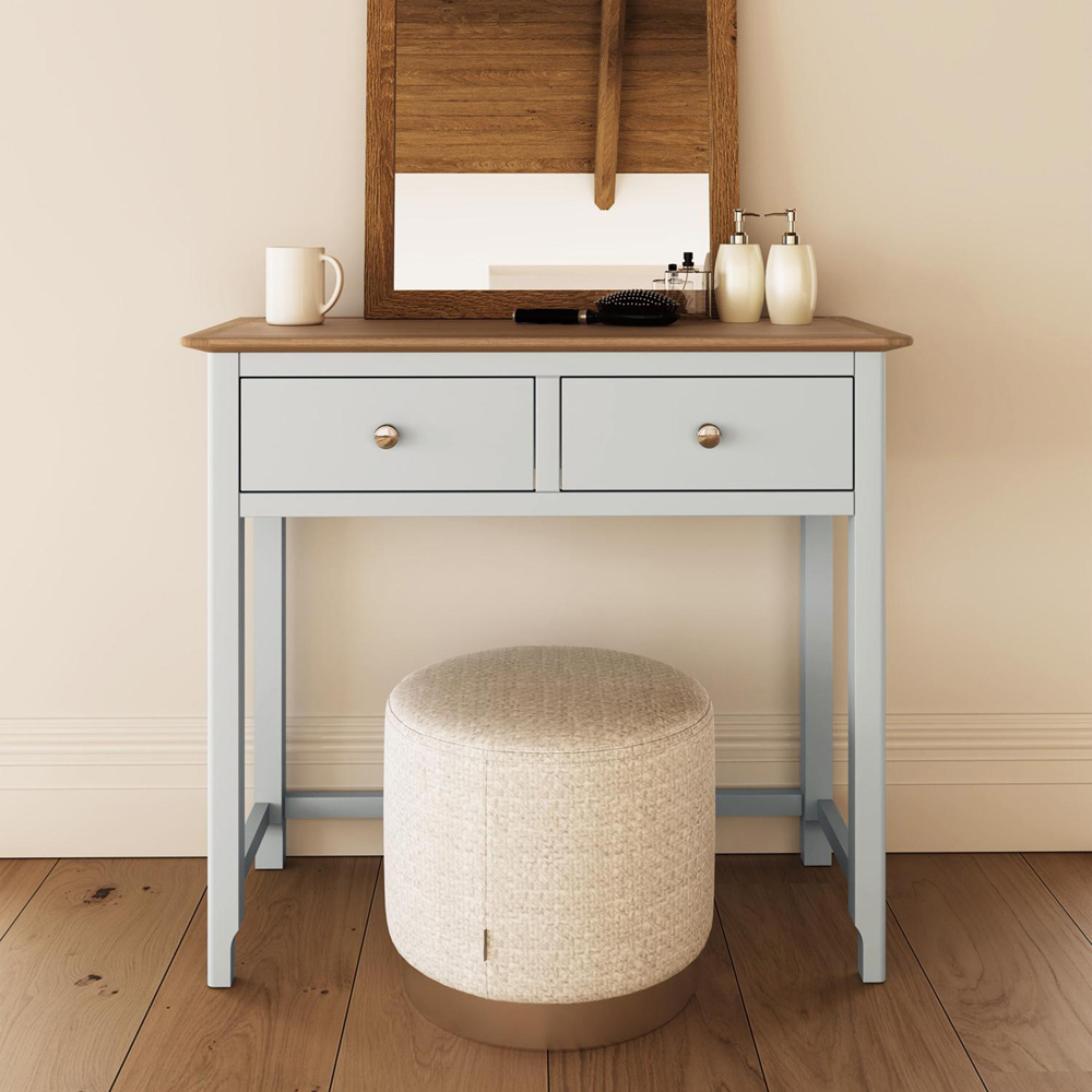 FWStyle Taberno 2 Drawer White Dressing Table Image 5