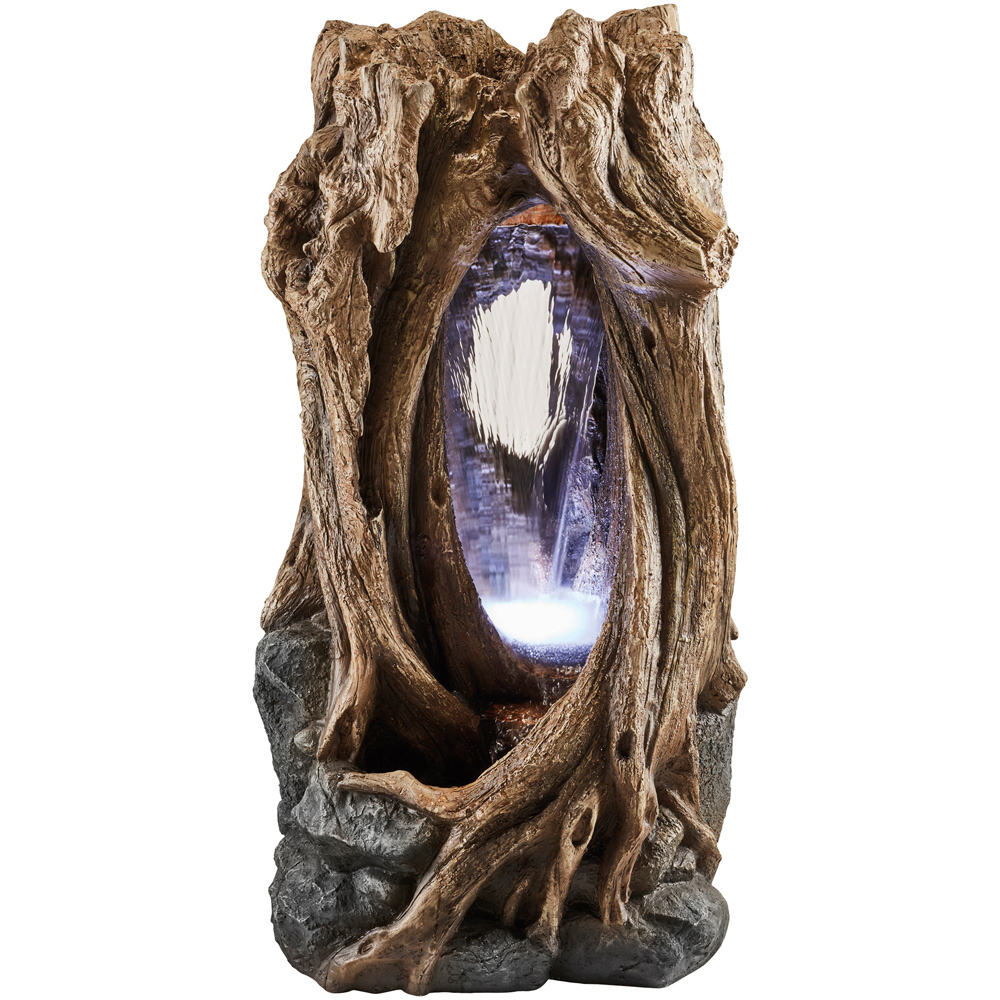 Garden Gear Serenity Hollow Tree Trunk Waterfall Water Feature Image 1