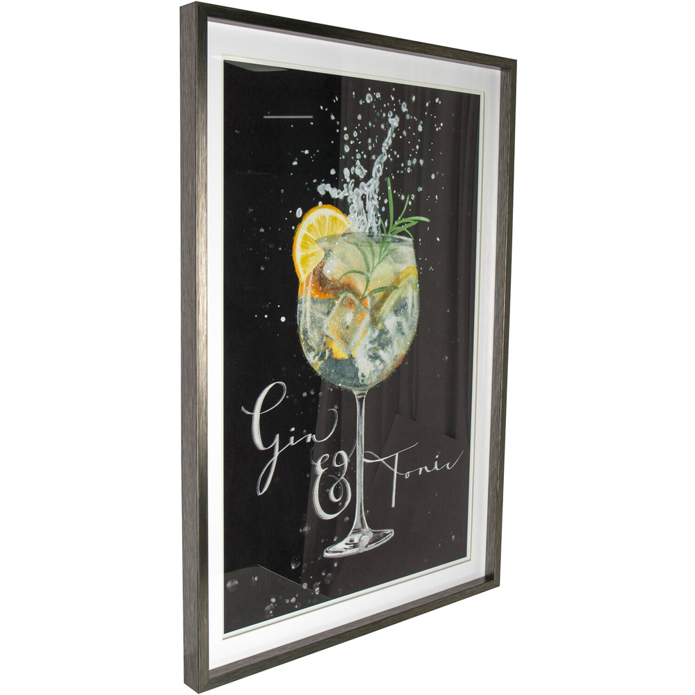 Embellished Gin and Tonic Framed Art Black Image 3