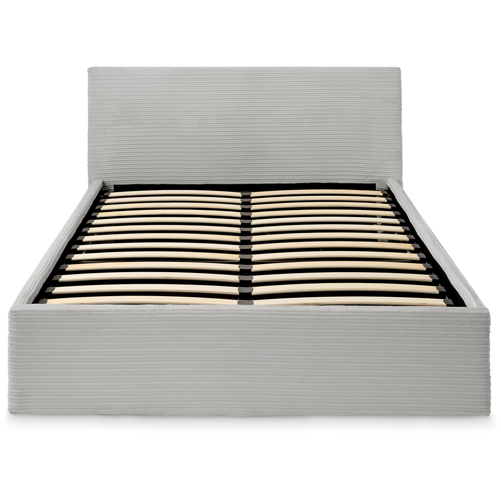 GFW Small Double Grey Corduroy End Lift Ottoman Bed Image 3