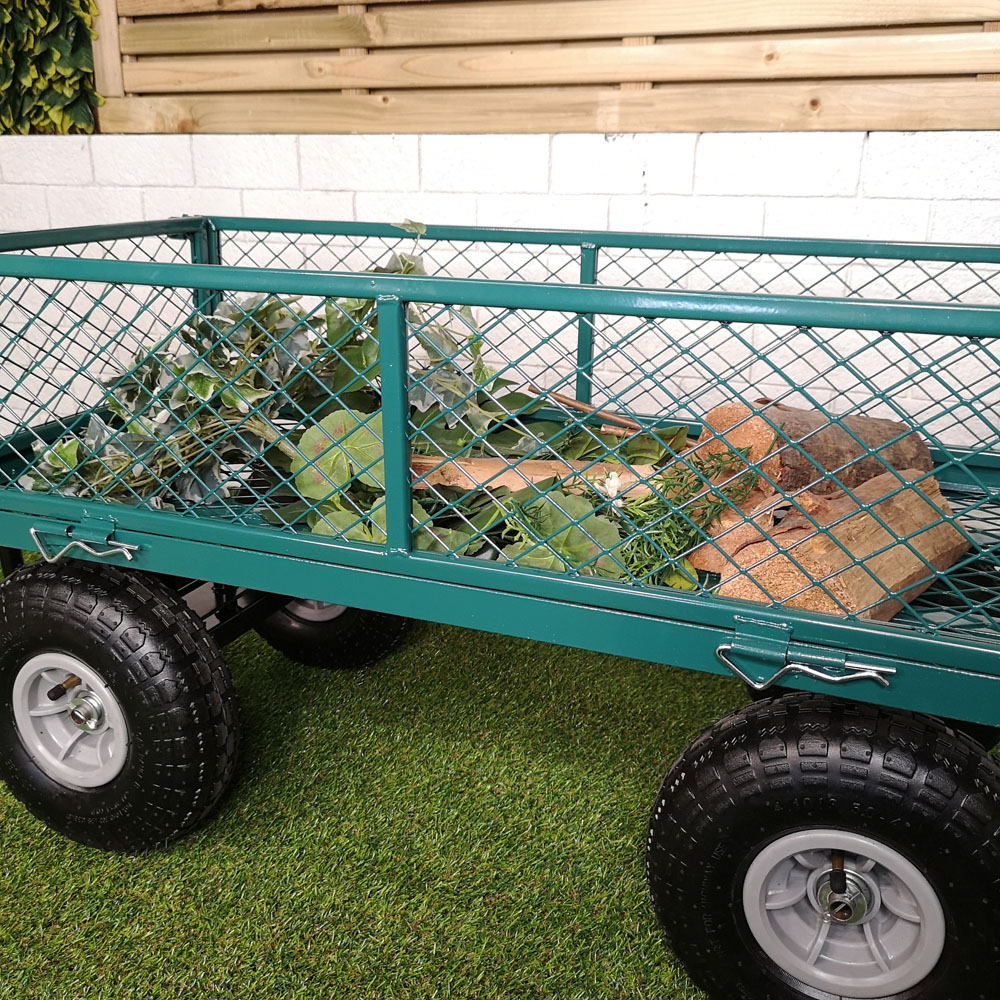 Samuel Alexander Green Heavy Duty Metal Garden Wheelbarrow 180kg Image 3