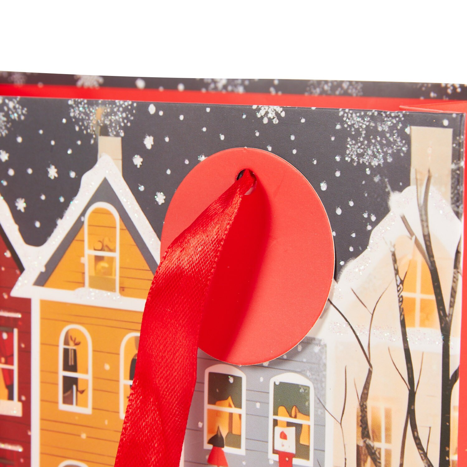 Whimsical Town Scene Gift Bag Medium - Multicolour Image 3