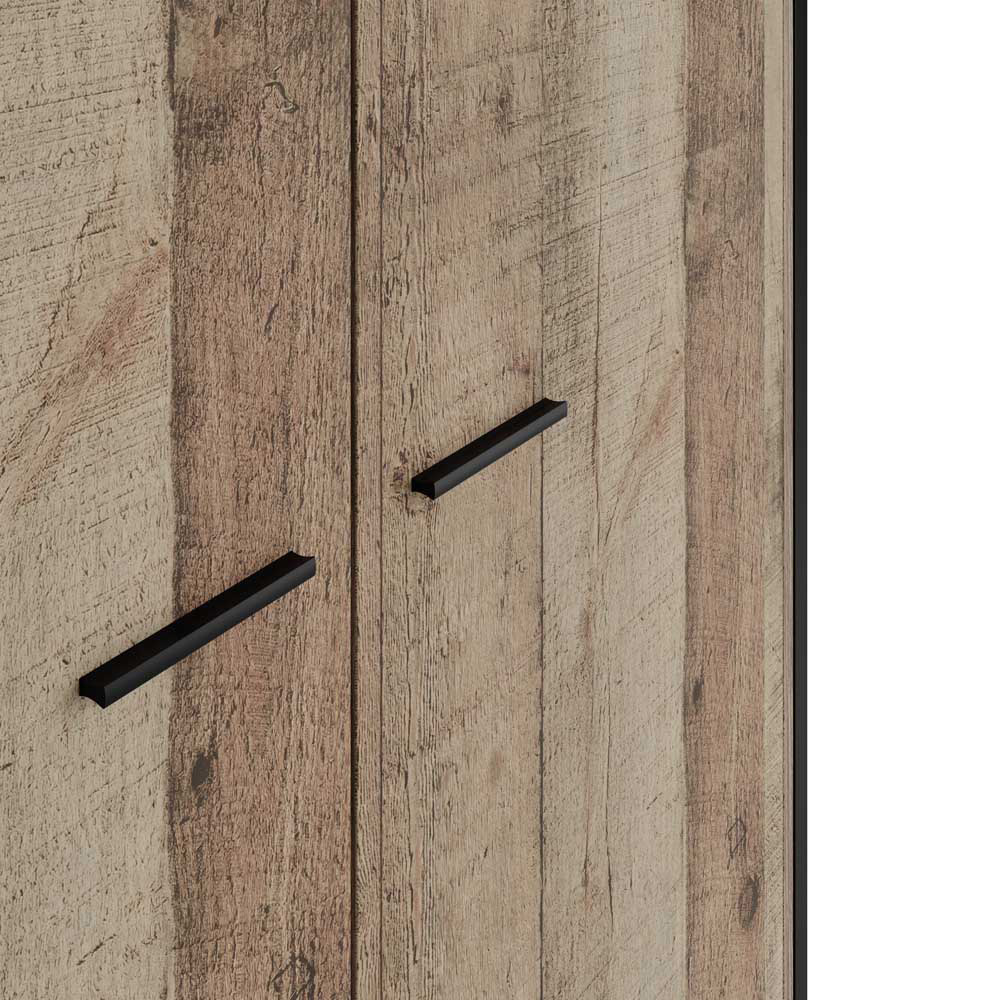 Hoxton 2 Door Oak Effect Finish Wardrobe Image 3