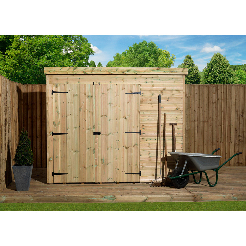 Empire Sheds 4000 8 x 3ft Double Door Tongue and Groove Pent Garden Shed Image 3