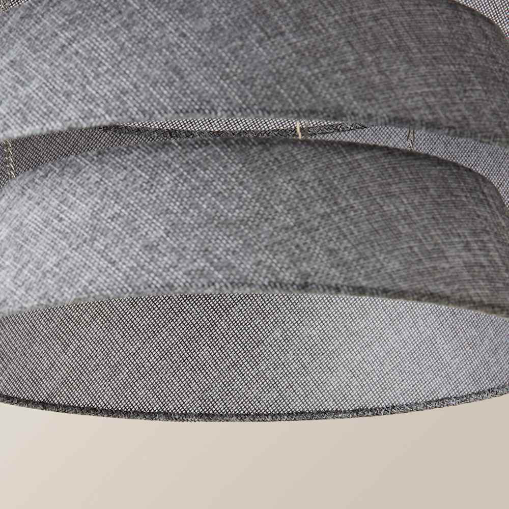 ValueLights Valerie 5 Tier Grey Linen Ceiling Lamp Shade Image 6