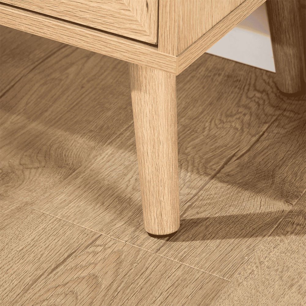 Home Source Astbury 4 Drawer Rattan Front Solid Wood Chest of Drawers Image 6