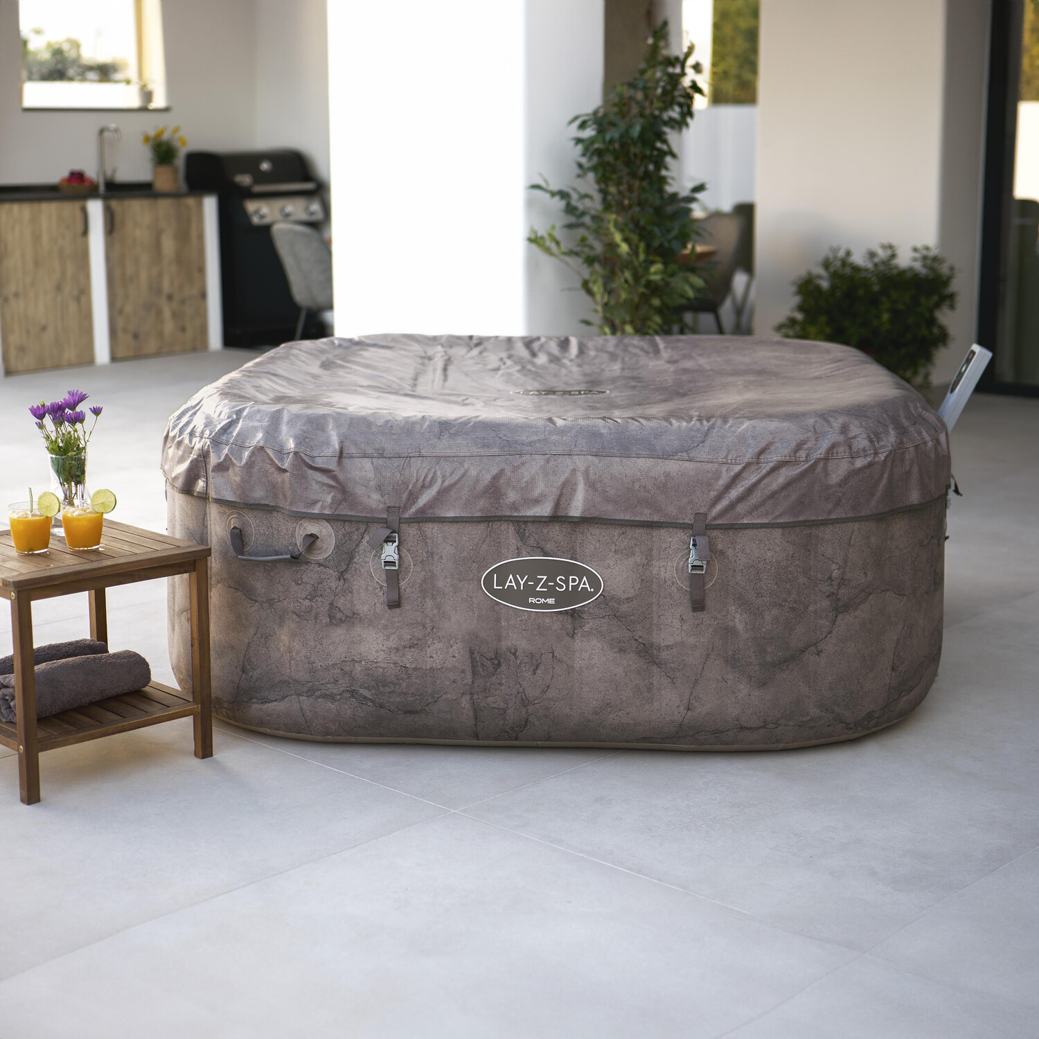 Lay-Z-Spa Rome MaxHold Smart AirJet - Brown Image 18