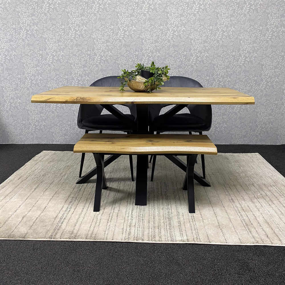 Kosy Koala 4 Seater Wooden Dining Set Grey Image 7