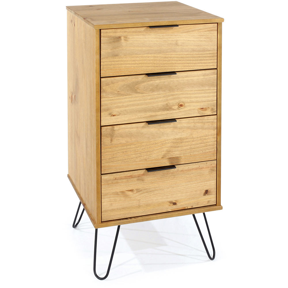 Core Products Augusta 4 Drawer Pine Narrow Chest of Drawers Image 4