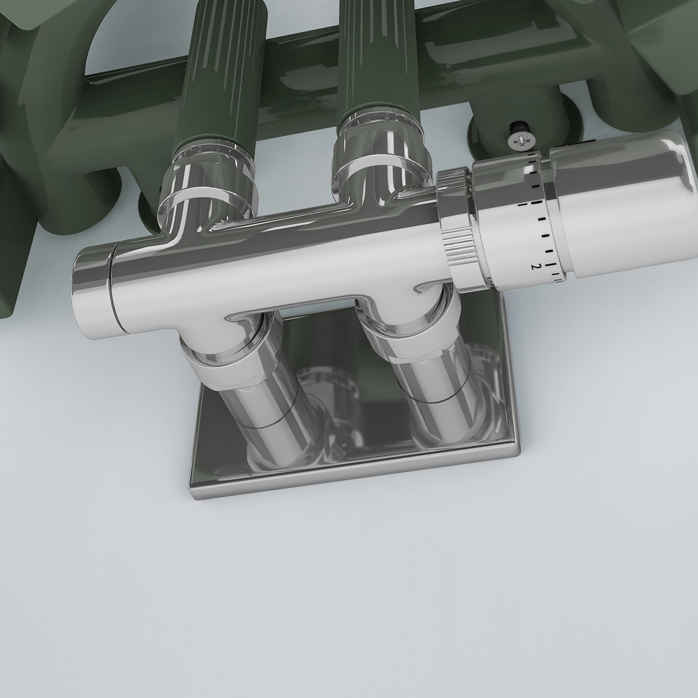 Terma Chrome Pipe Masking Set Integrated for 50mm Connections 70mm Image 2