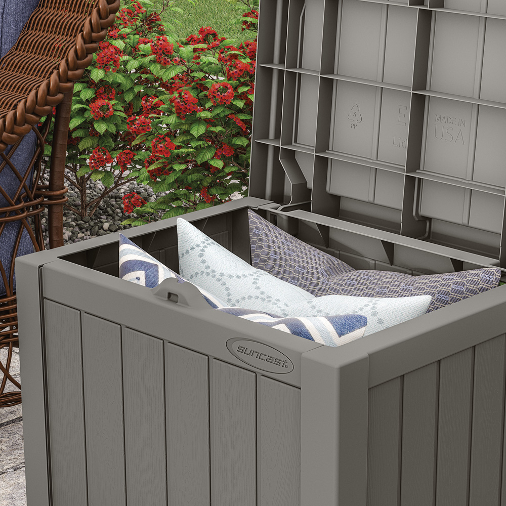 Suncast Florida 83L Stone Grey Storage Box Image 3