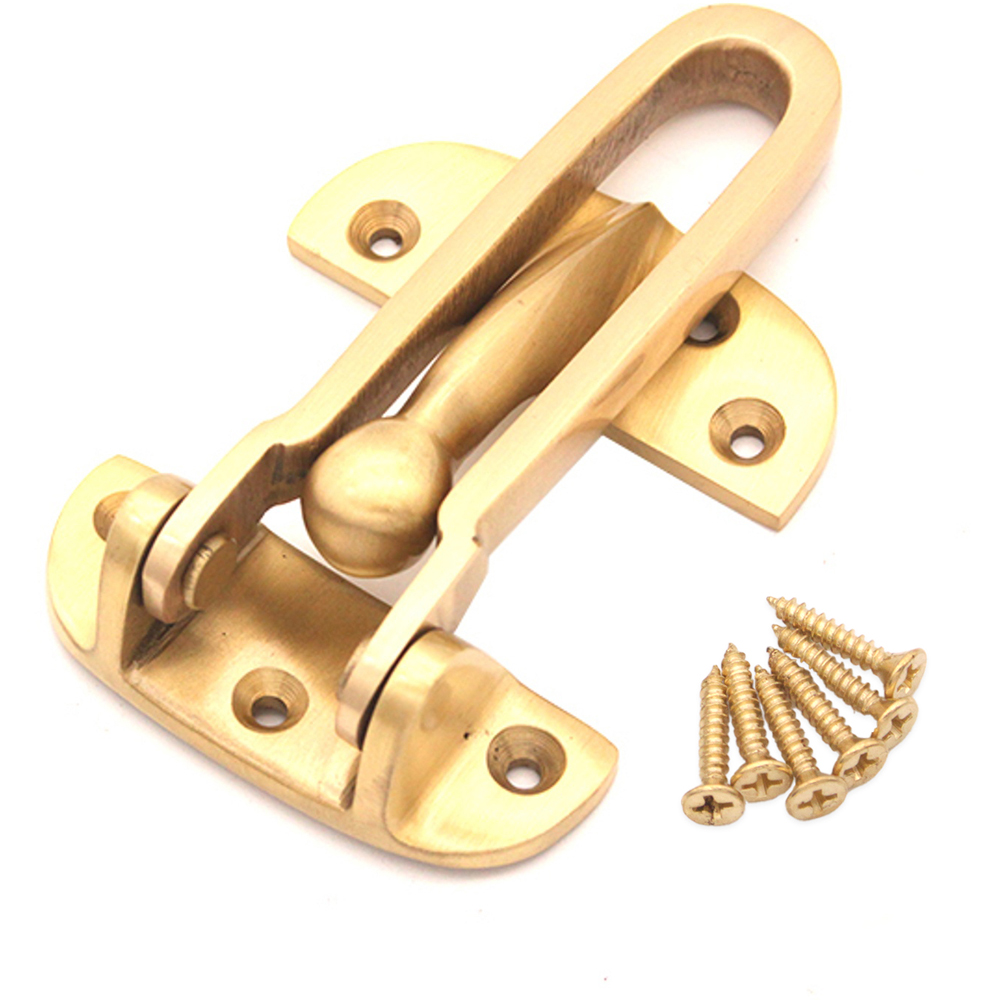 Spira Brass Satin Brass Door Guard Image 4