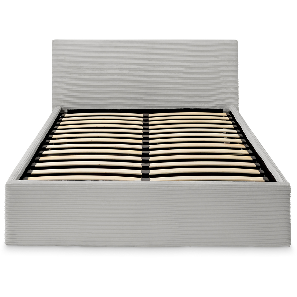 GFW Double Grey Corduroy End Lift Ottoman Bed Image 3