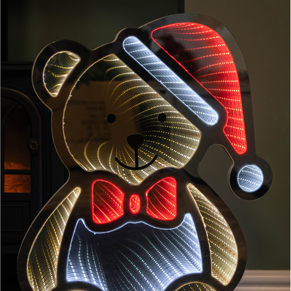 Samuel Alexander Light Up Teddy Bear in Santa Hat Infinity Christmas Decoration 60cm Image 4