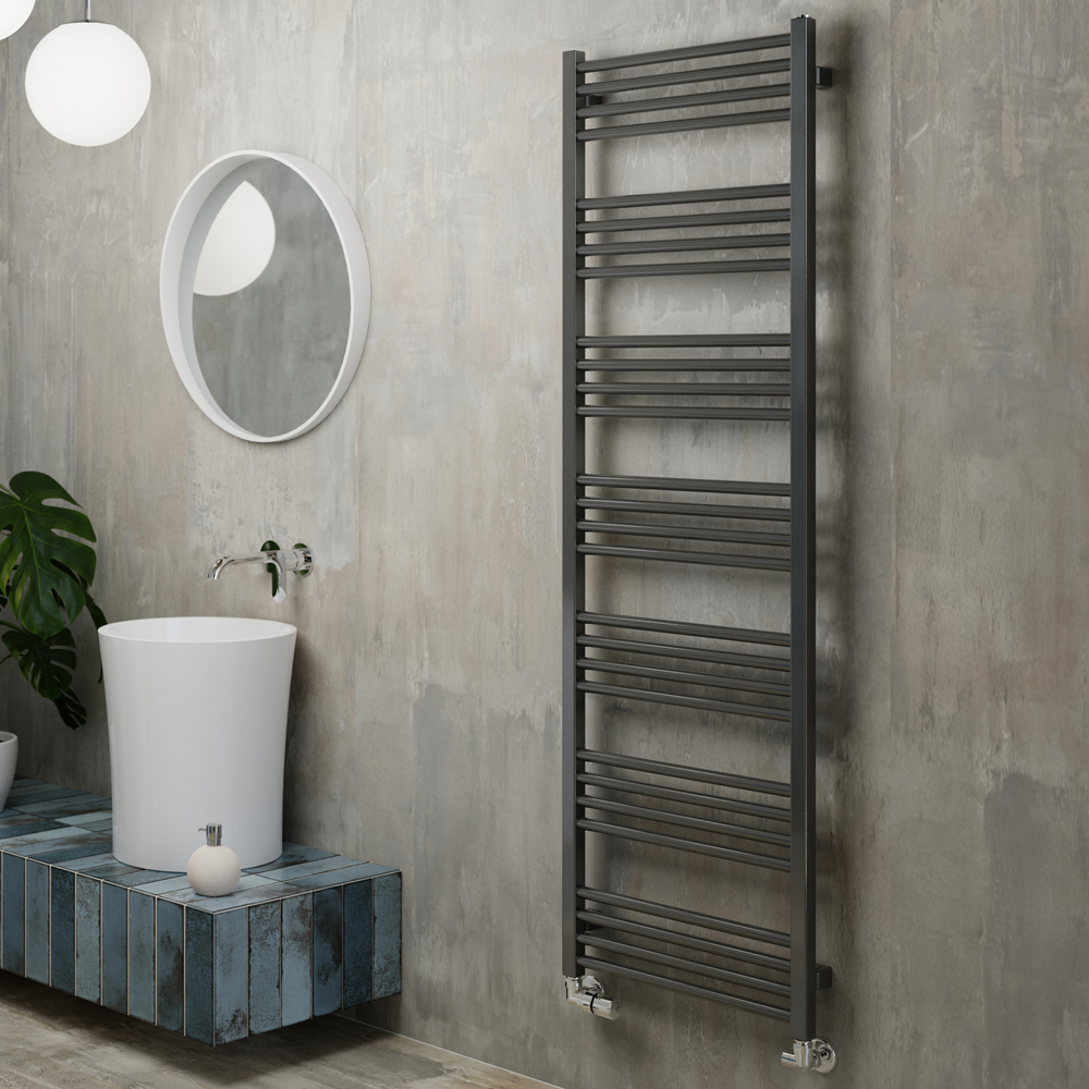 Terma Fiona 2349BTU Sparkling Grey Heated Towel Rail 1620 x 500mm Image 2