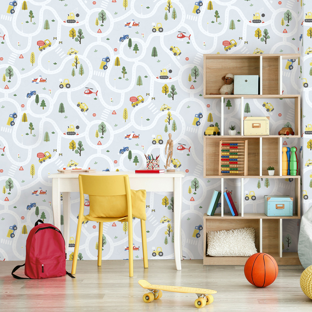 Holden Decor Roundabout Road Light Blue Wallpaper Image 3