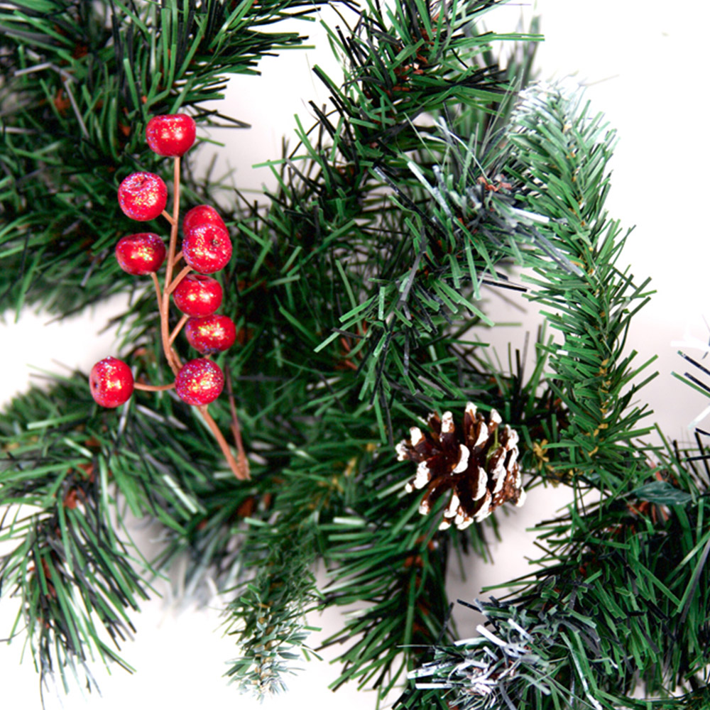 Best Artificial Frosted Deluxe Christmas Garland with Pine and Spruce Tips 180cm Image 8