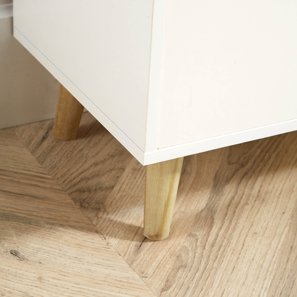 Home Source Boden 4 Drawer White Wide Chest of Drawers Image 5