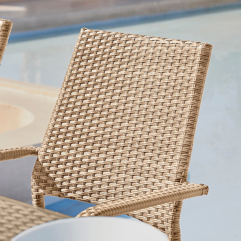 Furniturebox Dominica 6 Seater Garden Dining Set Beige Image 2