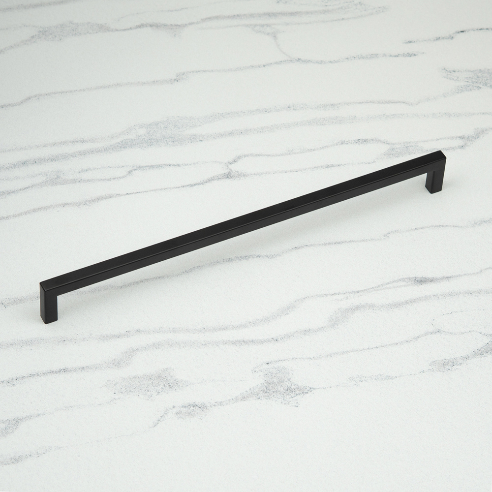 Handle & Home Matt Black Square Handle 320mm Image 3