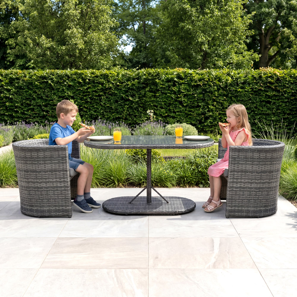 Charles Bentley St Tropez 2 Seater Bistro Set Grey Image 5