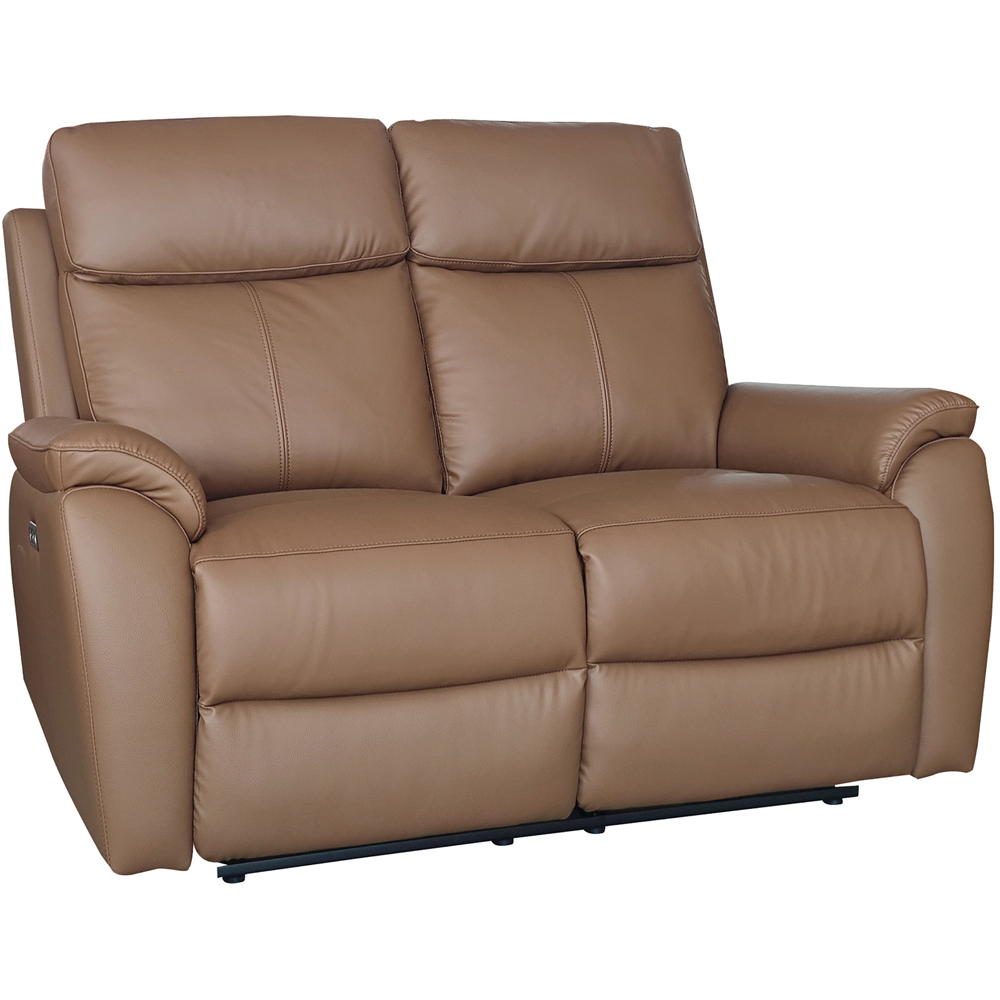 Aspire Kingsmere 5 Seater Tan Leather Power Recliner Sofa Set Image 3