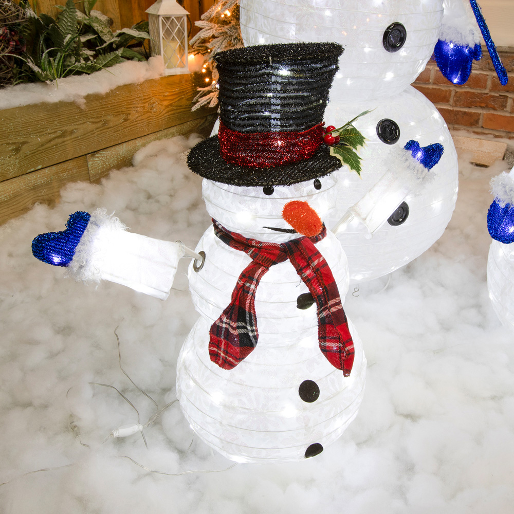The Christmas Centre 270 LED Light-Up Pop-Up Snowman 3 Piece Image 2