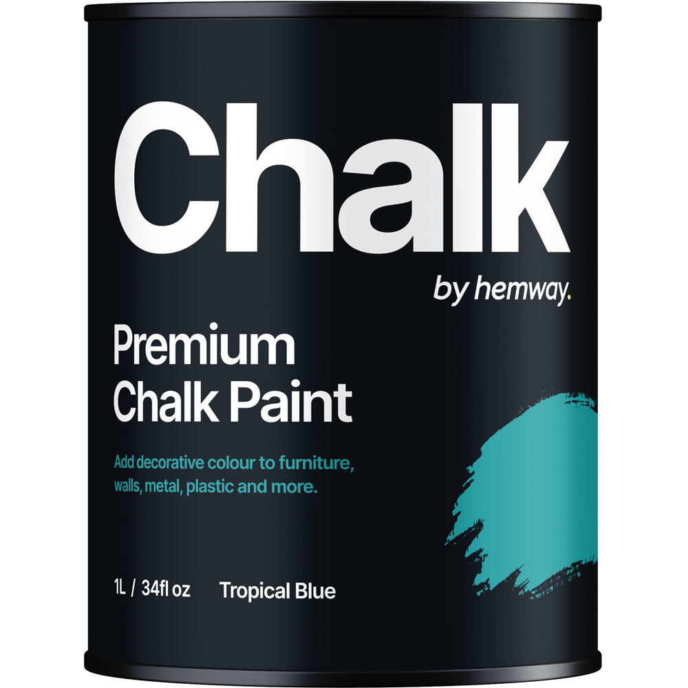 Hemway Tropical Blue Furniture and Walls Matt Chalk Paint 1L Image 2