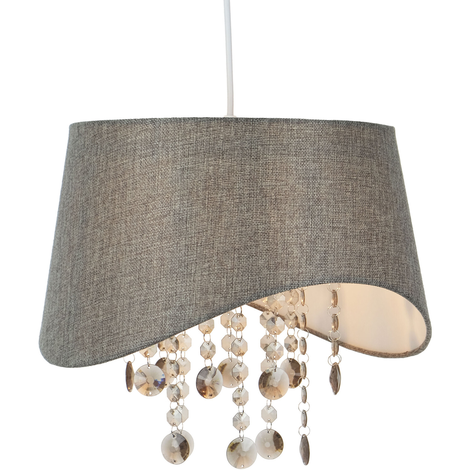 Sofia Droplet Pendant Grey Smoked Image 2