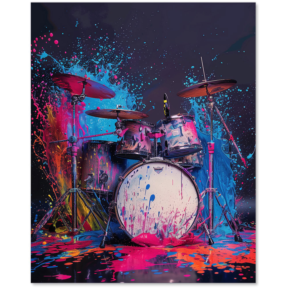 Warren Reed Designer Drumbeat Colours Glass Kitchen Splashback 75 x 60cm Image 2