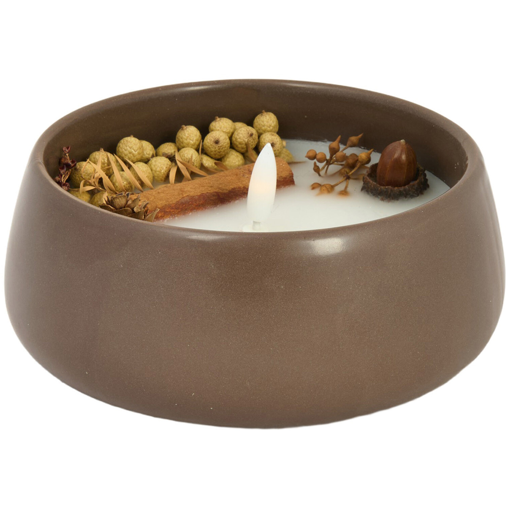 Cinnamon LED Bowl Candle Image 2