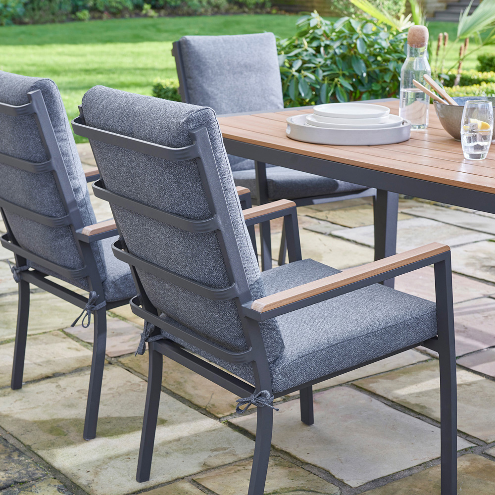 Norfolk Collection Easton Anthracite 6 Seater Dining Set Image 3