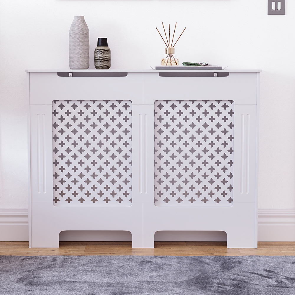 Vida Designs Oxford White Radiator Cover Medium Image 3