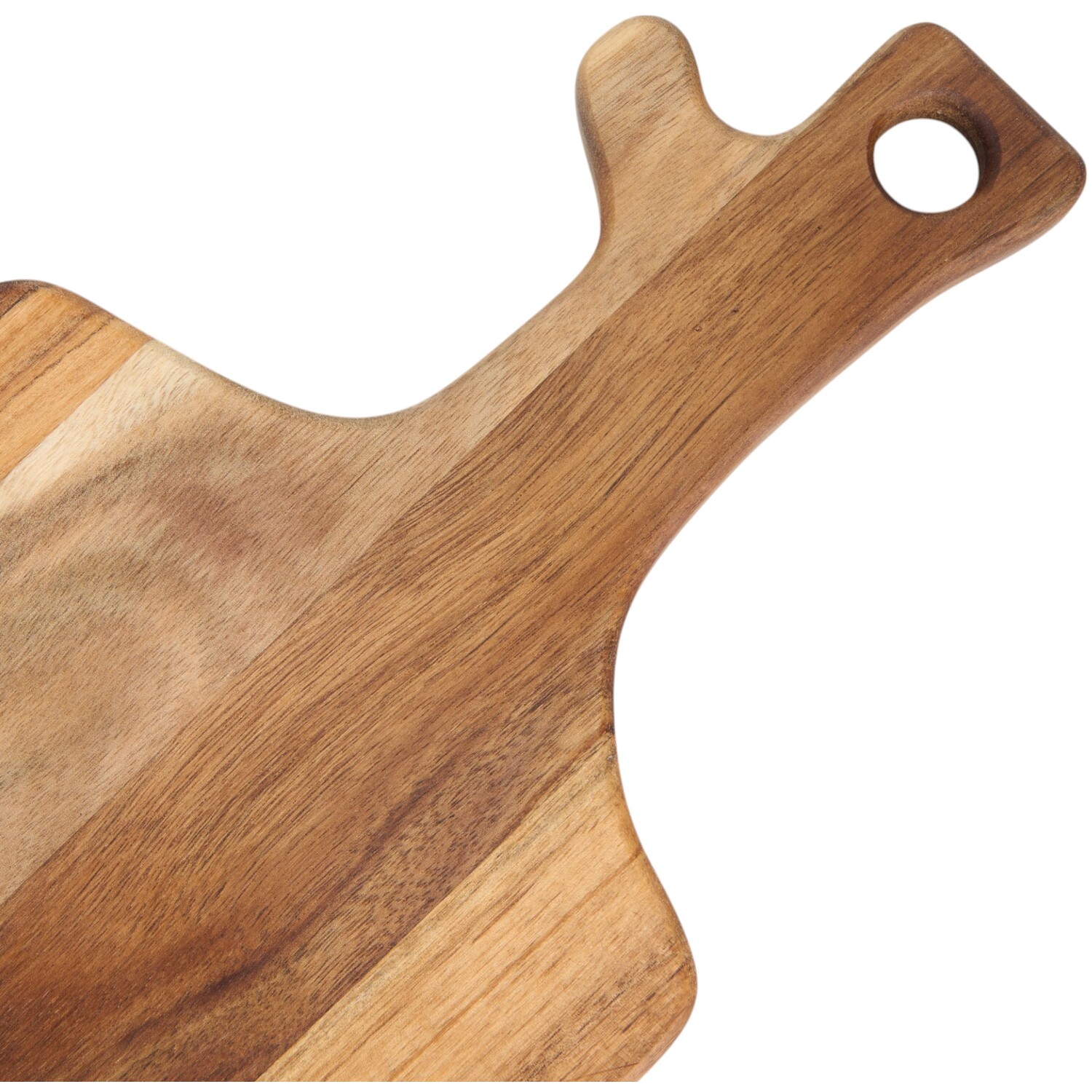 Large Handled Acacia Wood Chopping Board Natural Image 3