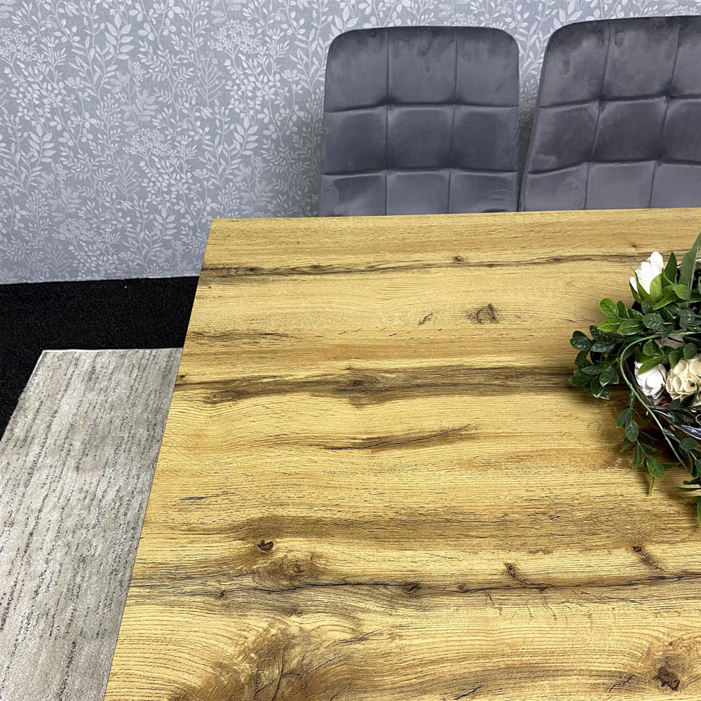 Kosy Koala 4 Seater MDF and Velvet Dining Table Set with Bench Grey Image 4